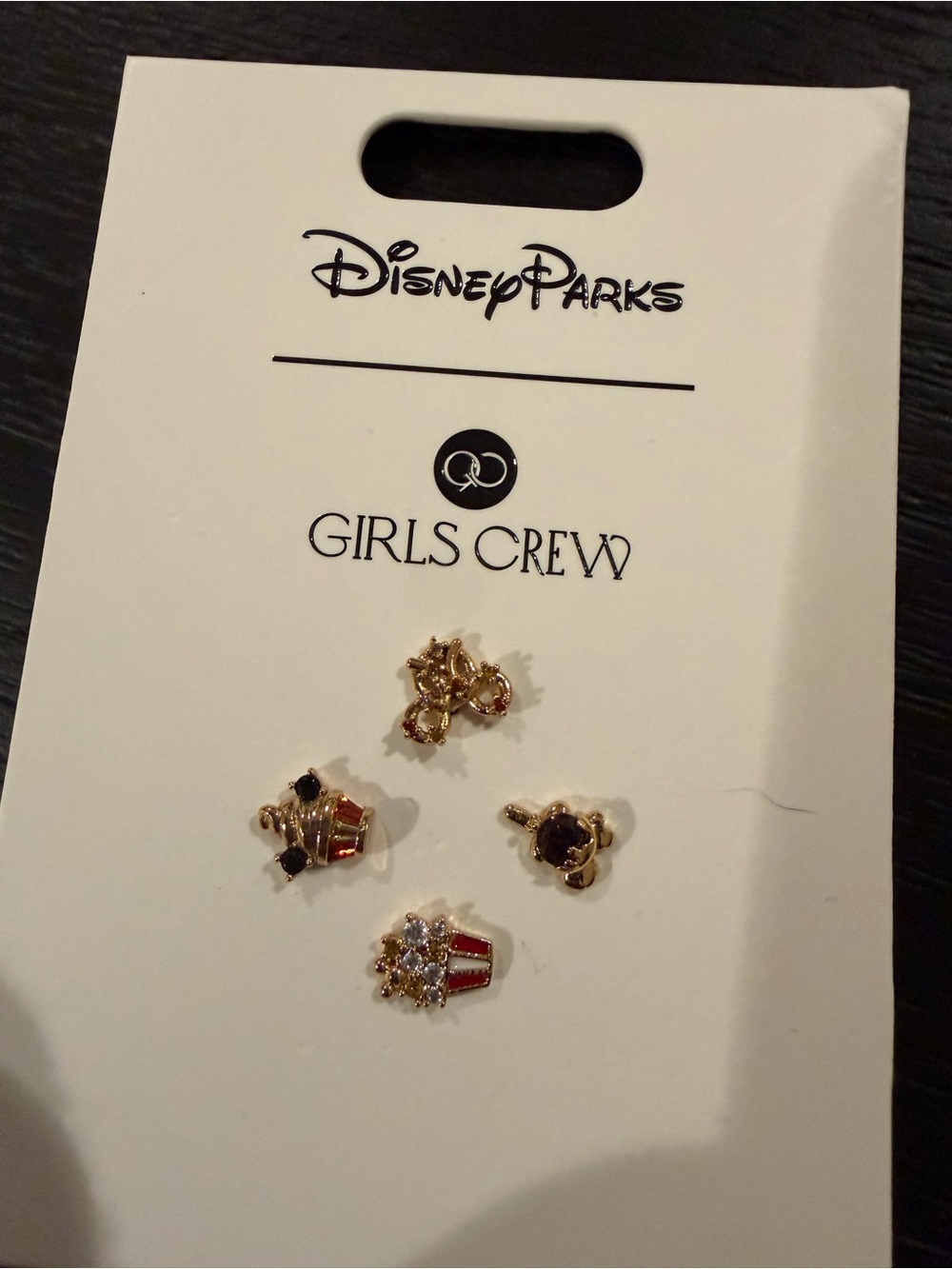 Disney Girls Crew Gold snacks Earring Set